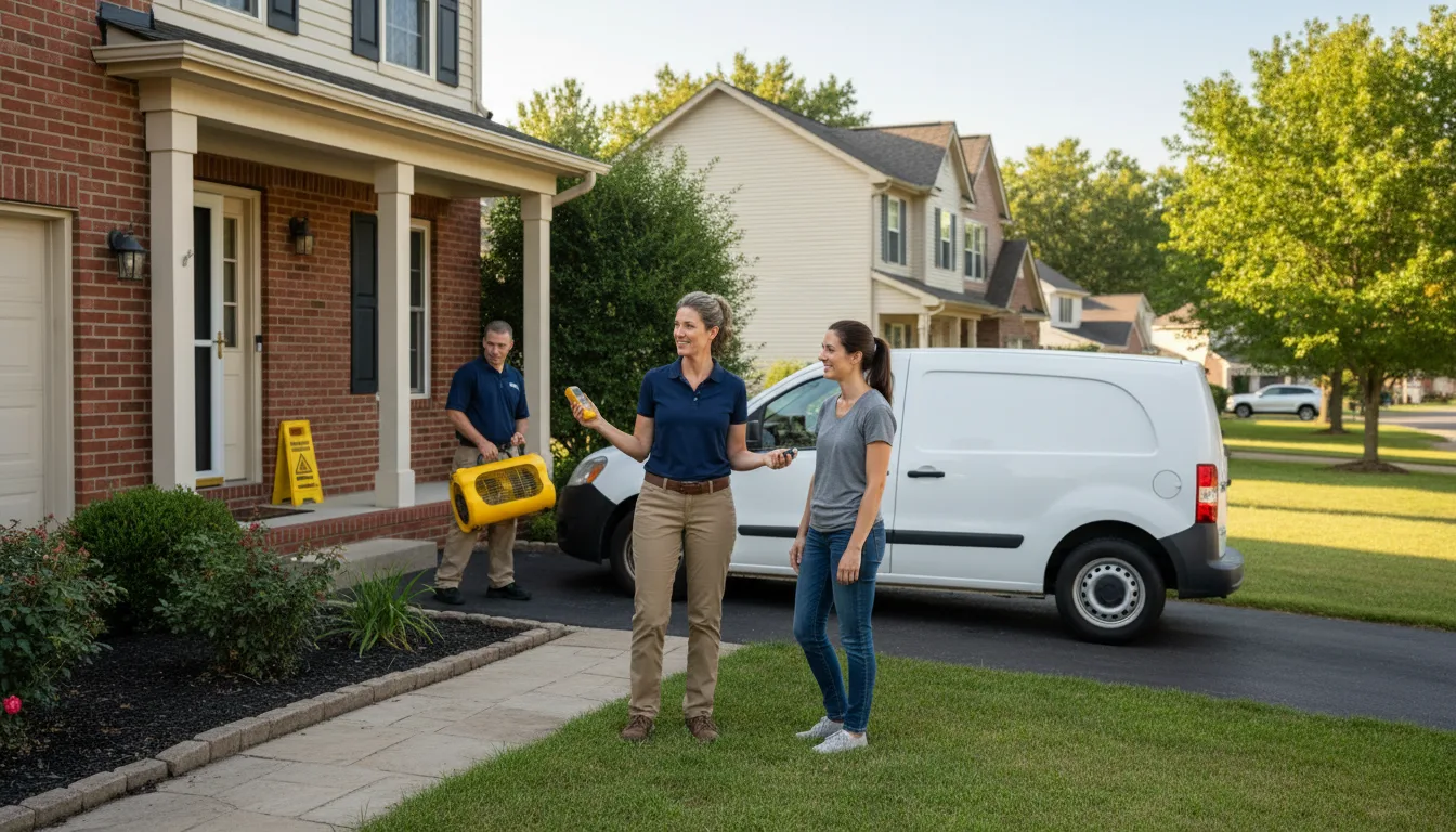 Residential water damage restoration in Anguilla, MS